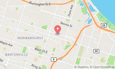 map, Frank's Tire Service Of Hamilton Limited