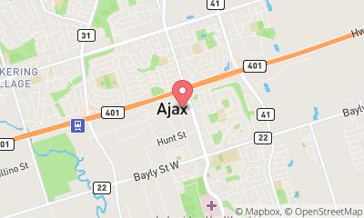 map, Ajax Coin Car Wash