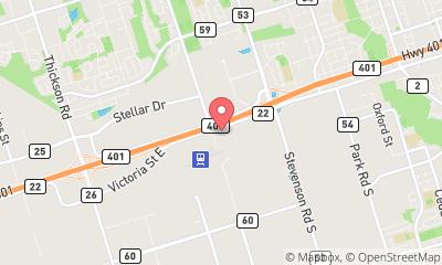 map, Rush Truck Centres of Canada & Rush Idealease