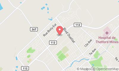 map, AutoQuebec Thetford Mines