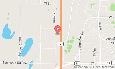 map, Woody's RV World - Red Deer