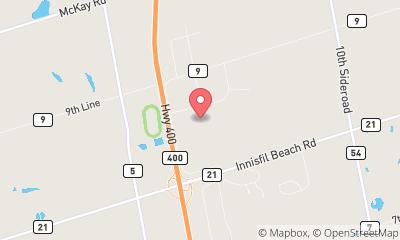 map, McKee Tirecraft Innisfil