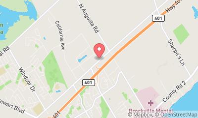 map, Brockville Oil and Tires