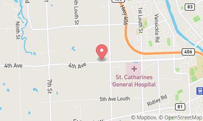 map, Minit Tirecraft St. Catharines